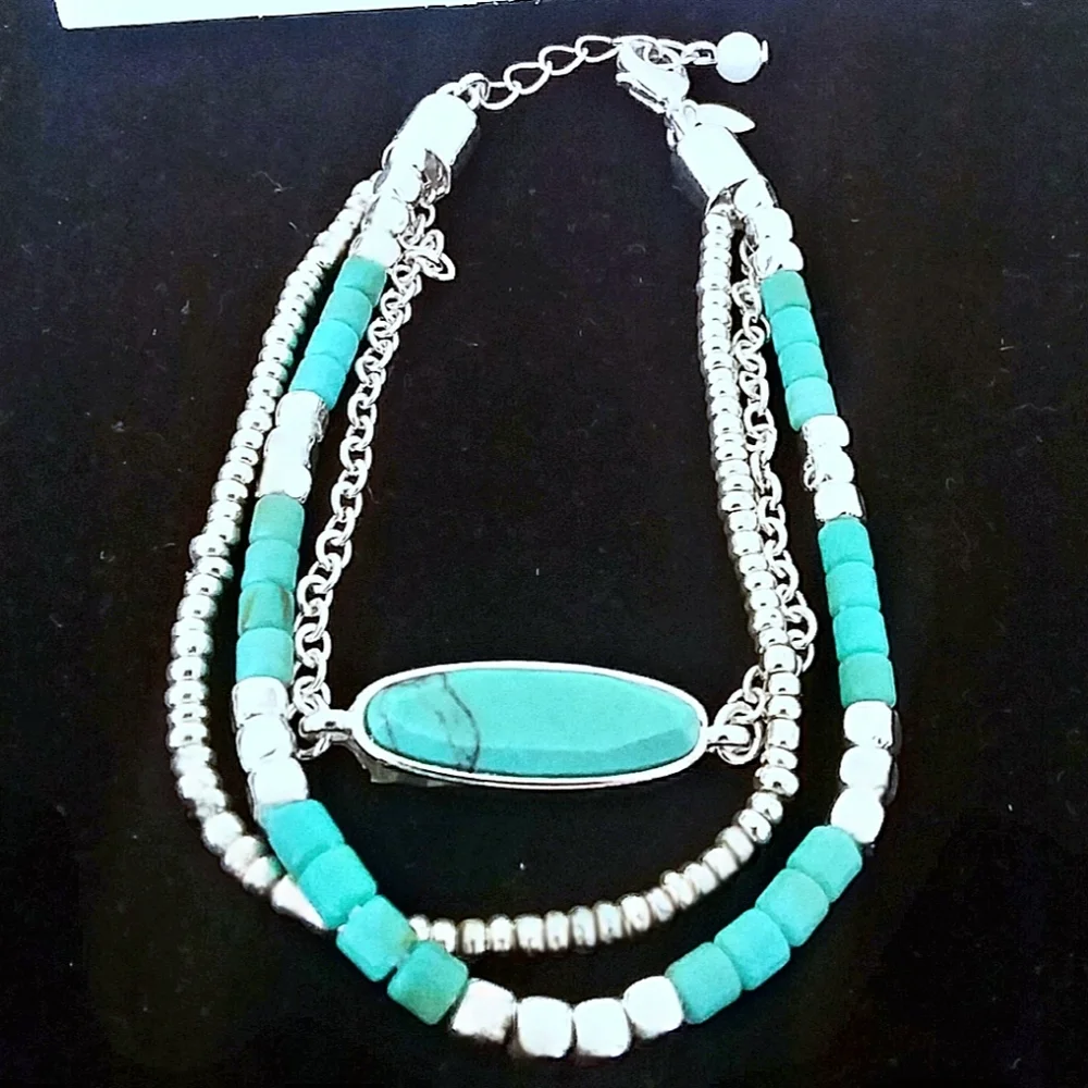 Aqua Layered Bracelet - Picture 2 of 5